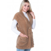 Жилет женский WOOL CAMEL, цвет КОРИЧНЕВЫЙ из верблюжьей шерсти