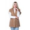 Жилет женский WOOL CAMEL, цвет КОРИЧНЕВЫЙ из верблюжьей шерсти