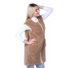 Жилет женский WOOL CAMEL, цвет КОРИЧНЕВЫЙ из верблюжьей шерсти