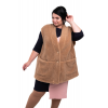 Жилет женский WOOL CAMEL, цвет КОРИЧНЕВЫЙ из верблюжьей шерсти